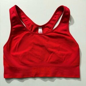 PINK Victoria's Secret Red Racerback Sports Bra